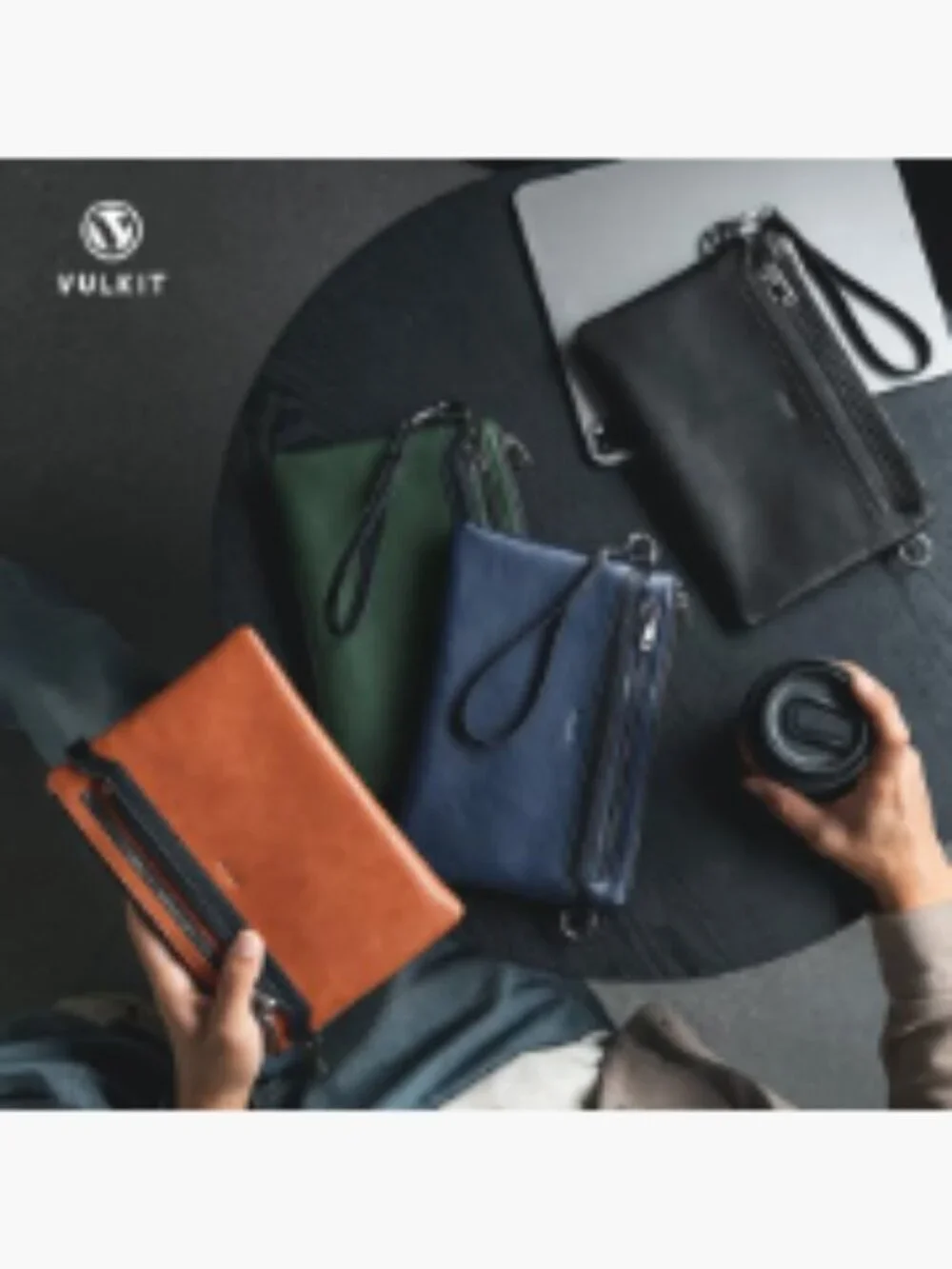 RFID Blocking Clutch Bag for Men, Large Wristlet Wallet, Business Handbag